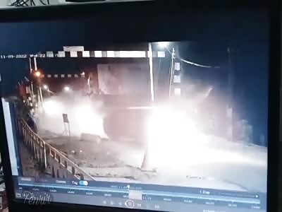 car makes cyclist fly