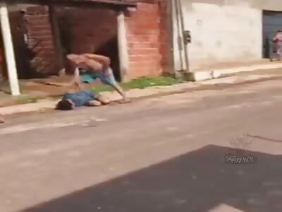 old man punishes thief with sticks