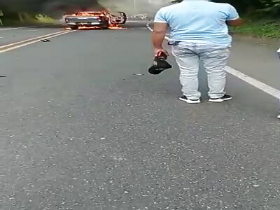 Horrific accident in Colombia Highway Planeta Rica-Monteria