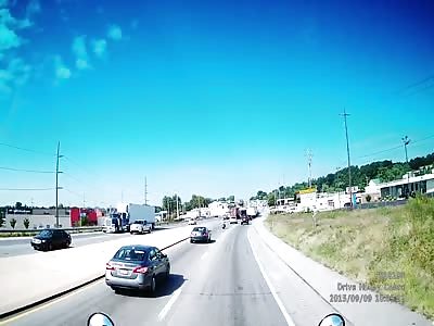 Driver Intentionally Crashes Into Semi Truck