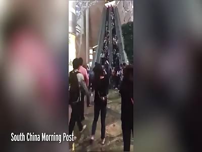 Escalator Accident: Floor View