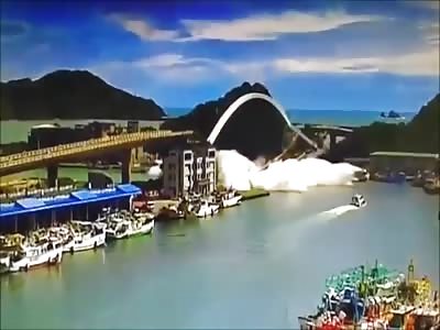 Taiwan bridge collapsed