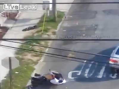 Brutal street beating.