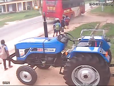 Woman Gets Massage From Bus