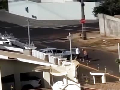 Crazy driver hit by father and kills son stabbed