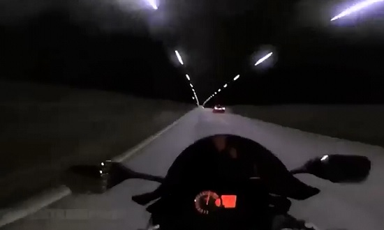 INSANE..Stupid Biker hits Speeds in Excess of 180 MPH on Open Highway 