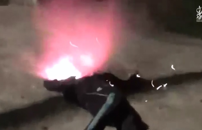 Man Catches on Fire as He is Executed with Tracer Ammunition 