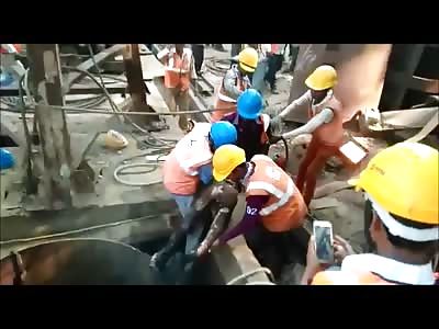 The Most Horrific Workplace Accident..Man Burned Unrecognizable Pulled Out of Pit 