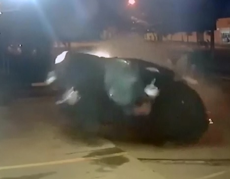 Very Violent High Speed Fatal Accident Caught on Cam..(Person standing in the Street was Killed Instantly) 