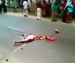 Gruesome Aftermath of Man Split Apart like a Chicken Bone