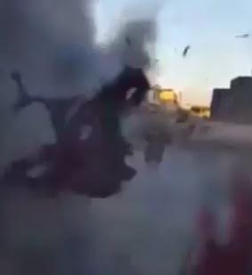 Shock Video shows Child carrying School Backpack Blown up in Explosion