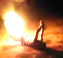 Damn..Thief Tied to a Rope is Set on Fire and Burned Alive 