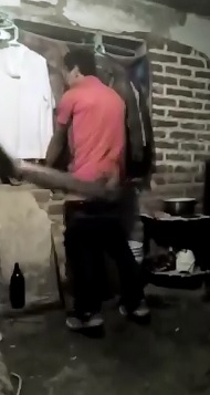 Punished Thief gets his Bare Ass Beat with a 2 by 4