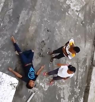 Street Fight with Swords Ends with Man being left  for Dead in the Street 