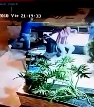 Man Sitting on Public Bench is Executed Point Blank in Front of 2 People (Slo Mo Added) 