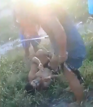 Man gets Ass Kicked by Female in Skirt then Handed over to Police 