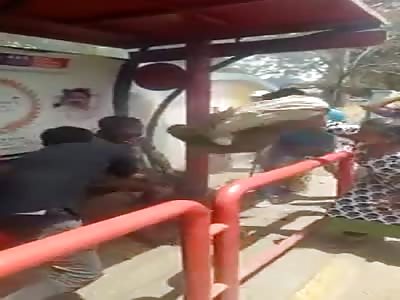 Mentally Unstable Man Set Himself on Fire..Good People try to Help Him 