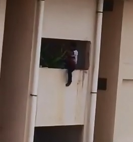 Man Jumps to his Death from his TOP Floor Apartment (2 Angles) 