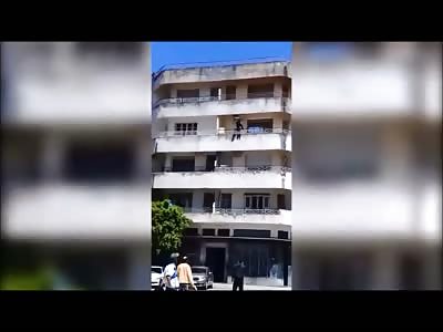 New Successful Suicide from his 4th Floor Balcony 