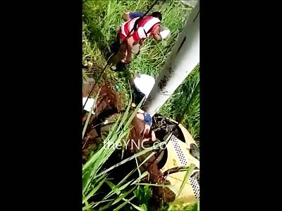 Girl Ejected and Trapped under Steel Pole....