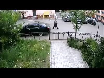 J-Walking Man is Killed Instantly by Speeding Car 