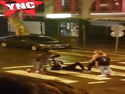 2 Blacks vs 1 White Fight 