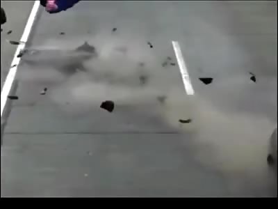 Scooter couple hit by car.