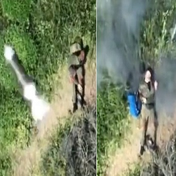 Russian Soldier Got a Surprise.