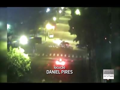 Couple Struck by Car During Street Race (Multiple Angles)