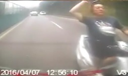 Armed Man on Scooter Meets Sweet Justice