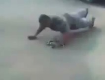 Moron Attacks a Cop and is Shot Dead