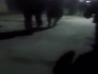 Guy executed by many gun shots in the street