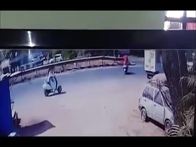 Head on Collision with Biker v Truck