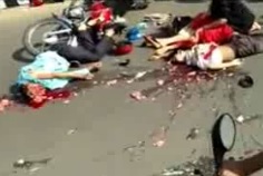 Shocking Scene Mother and her Boy Crushed