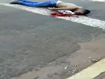 Man Agonizes With Gun Shot to the Face