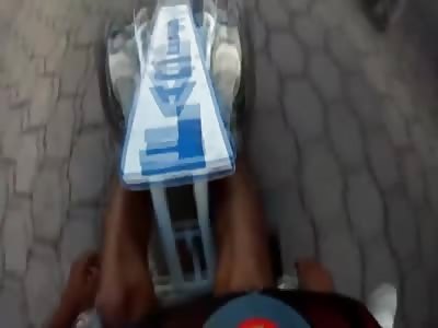 Dumb Bitch Destroyed During  Street Soapbox Race