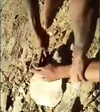 Bike Thief Having his Hand Broken with a Hammer