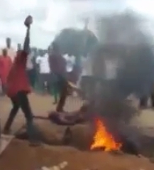 Thieves are beaten, stoned and burned alive