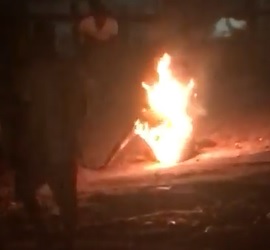 Thief Burned to Death Like a Bon-Fire at Night