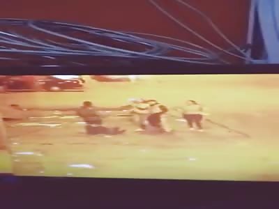 A man was beaten and stabbed to death outside nightclub in front of girl 