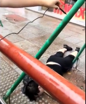 Aftermath of Man Electrocuted While Walking