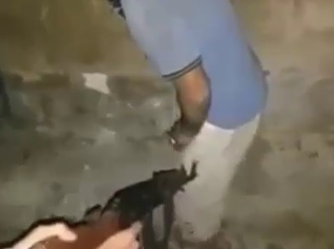 Machine Gun Shoots Dudes Leg Off