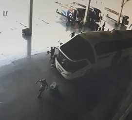 Bus Driver Mows Down Pedestrians 