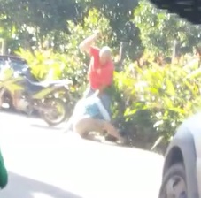 Pissed Off Guy Hacks Dude with a Machete