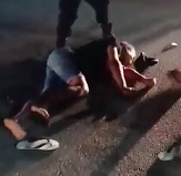 Dude Does the Death Rattle in Store Parking Lot