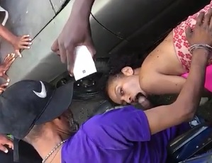 Crack Hooker Gives Public Blowjob