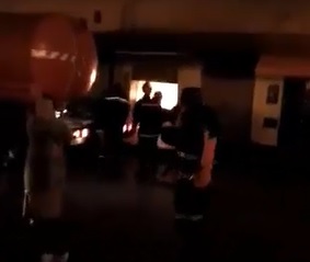 Gas Cylinder Explodes on Fireman