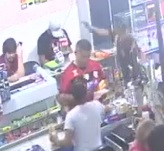 Security Guard in White Hat Shot in the Head by Thug