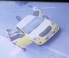 Car Doesn't Stop..Slams into Family