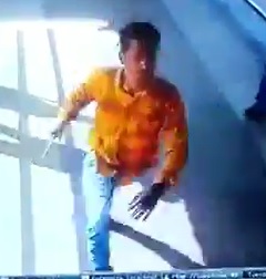 Orange Shirt Man Goes on Knife Attack